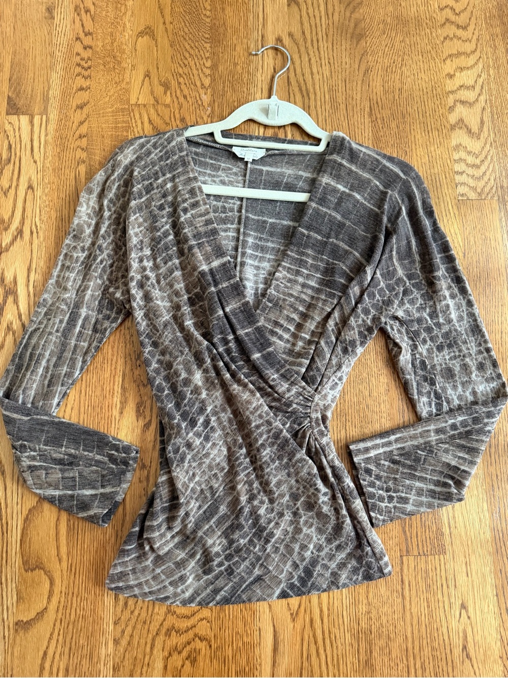 MaxMara Animal print wrap top sweater
